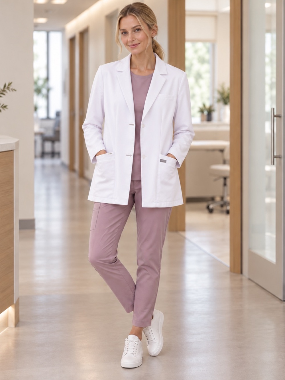 FIGS Women’s White Professional Lab Coat Blazer Size XS NWT